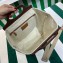 Prada Medium Tote Bag in Canvas and Wood 1BG349 White 2023