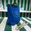 Prada Medium Tote Bag in Canvas and Wood 1BG349 Blue 2023