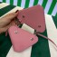 Prada Saffiano Leather Triangle mini-pouch bag 1NR015 Pink 2023