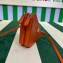 Prada Saffiano Leather Triangle mini-pouch bag 1NR015 Orange 2023