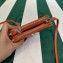 Prada Saffiano Leather Triangle mini-pouch bag 1NR015 Orange 2023