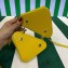 Prada Saffiano Leather Triangle mini-pouch bag 1NR015 Yellow 2023