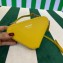 Prada Saffiano Leather Triangle mini-pouch bag 1NR015 Yellow 2023