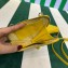 Prada Saffiano Leather Triangle mini-pouch bag 1NR015 Yellow 2023