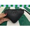 Prada Saffiano Leather Triangle mini-pouch bag 1NR015 Black 2023