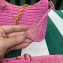 Prada Re-Edition 2005 crochet shoulder bag 1BH204 Pink 2023