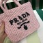 Prada Small crochet tote bag 1BG422 Pink 2023