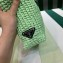 Prada Small crochet tote bag 1BG422 Green 2023