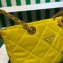 Prada padded nylon chain Shoulder bag 1BG468 Yellow 2023