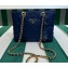 Prada padded nylon chain Shoulder bag 1BG468 Dark Blue 2023