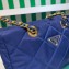 Prada padded nylon chain Shoulder bag 1BG468 Dark Blue 2023