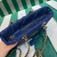 Prada padded nylon chain Shoulder bag 1BG468 Dark Blue 2023