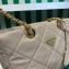 Prada padded nylon chain Shoulder bag 1BG468 Beige 2023