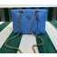Prada padded nylon chain Shoulder bag 1BG468 Light Blue 2023