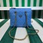 Prada padded nylon chain Shoulder bag 1BG468 Light Blue 2023