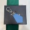 Prada Saffiano leather keychain 2PP041 Blue 2023