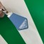 Prada Saffiano leather keychain 2PP041 Blue 2023