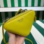 Prada Leather Triangle mini-pouch bag 1NR015 Yellow 2023