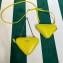 Prada Leather Triangle mini-pouch bag 1NR015 Yellow 2023