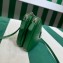 Prada Leather Triangle mini-pouch bag 1NR015 Green 2023
