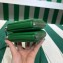 Prada Leather Triangle mini-pouch bag 1NR015 Green 2023