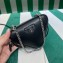 Prada Leather Triangle mini-pouch bag 1NR015 Black 2023