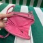 Prada Leather Triangle mini-pouch bag 1NR015 Pink 2023