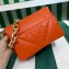Prada Quilted nappa leather shoulder bag 1BD315 Orange 2023