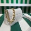 Prada Quilted nappa leather shoulder bag 1BD315 White 2023