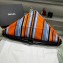 Prada Large Canvas Triangle bag 2VY007 Orange Print 2023
