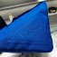 Prada Large Canvas Triangle bag 2VY007 Blue 2023