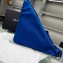 Prada Large Canvas Triangle bag 2VY007 Blue 2023