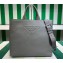 Prada Leather tote bag 2VG109 Gray 2023