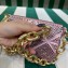 Prada Satin mini bag with crystals 1BD329 Pink 2023