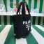 Prada Small crochet tote bag 1BG422 Black 2023