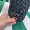 Prada Small crochet tote bag 1BG422 Black 2023