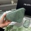 Prada Triangle Satin bag with crystals 1NE190 Green 2023