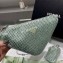 Prada Triangle Satin bag with crystals 1NE190 Green 2023
