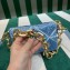 Prada Satin mini bag with crystals 1BD329 Blue 2023