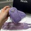 Prada Triangle Satin bag with crystals 1NE190 Purple 2023
