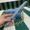 Prada Satin mini bag with crystals 1BD329 Blue 2023