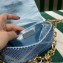 Prada Satin mini bag with crystals 1BD329 Blue 2023