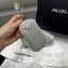 Prada Triangle Satin bag with crystals 1NE190 White 2023