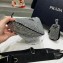 Prada Triangle Satin bag with crystals 1NE190 Black 2023