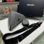Prada Triangle Satin bag with crystals 1NE190 Black 2023