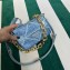 Prada Satin mini bag with crystals 1BD329 Blue 2023
