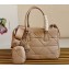 Prada Galleria Spectrum Leather Bag 1BA863 Beige 2023
