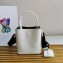 Prada Panier Brushed Leather Tote Bag 1BA319 White 2023