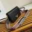 Prada Vitello Daino Double Leather Shoulder Bag 1BD102 Black 2023