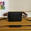 Prada Vitello Daino Double Leather Shoulder Bag 1BD102 Black 2023